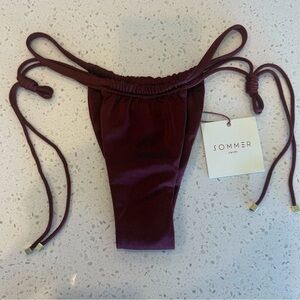 SOMMER Swim Bikini Bottom with Gold Accents